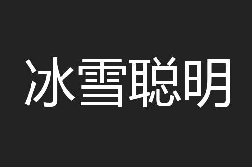 冰雪聪明