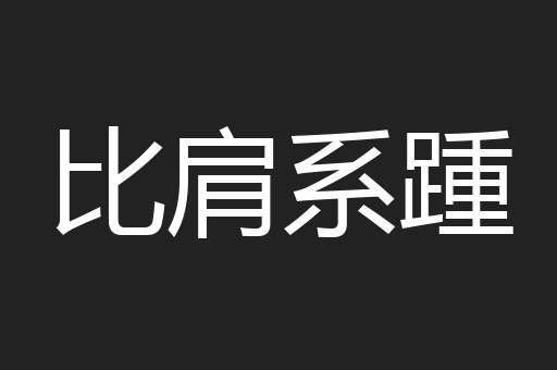 比肩系踵