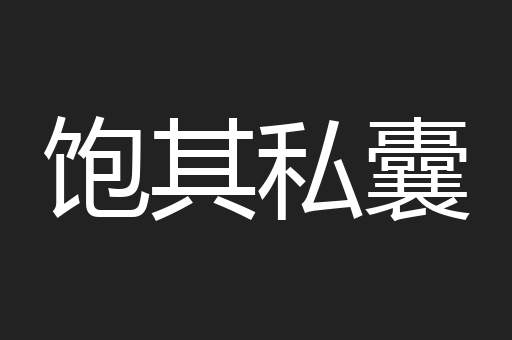 饱其私囊