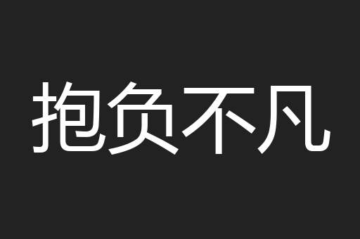 抱负不凡