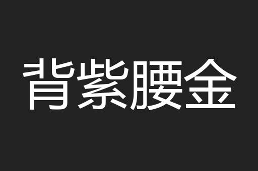 背紫腰金