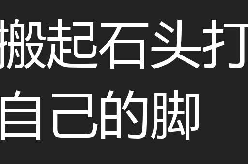 搬起石头打自己的脚