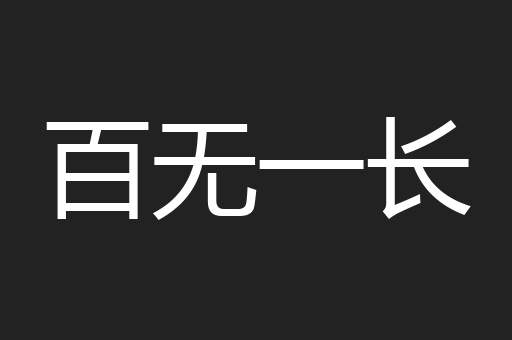 百无一长