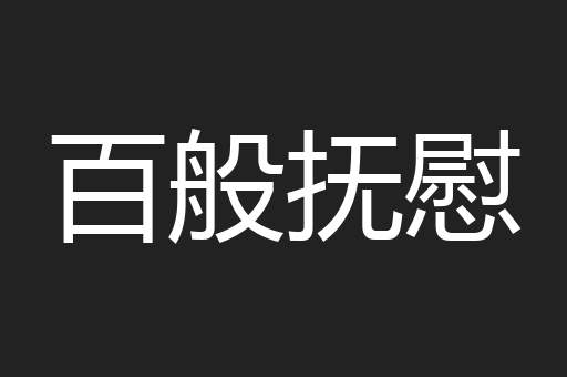 百般抚慰