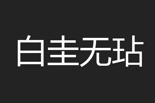 白圭无玷