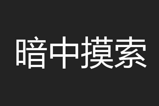 暗中摸索