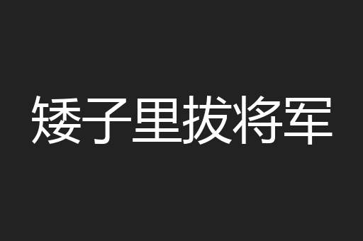 矮子里拔将军