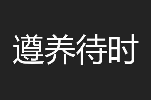 遵养待时