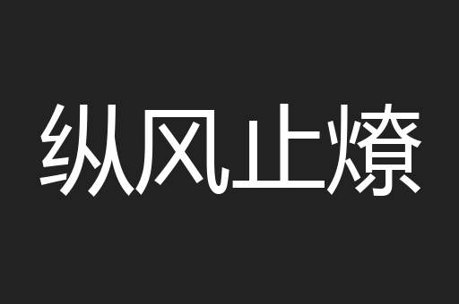 纵风止燎