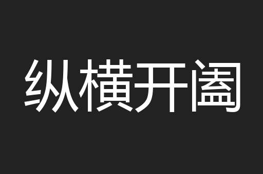 纵横开阖