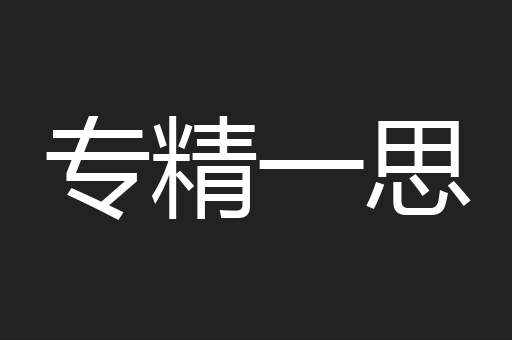 专精一思
