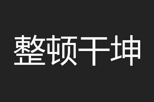 整顿干坤