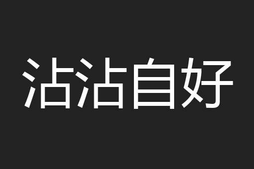 沾沾自好