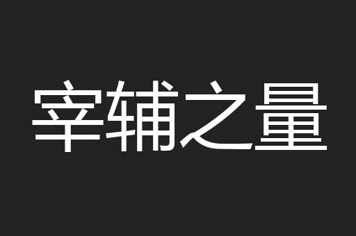 宰辅之量