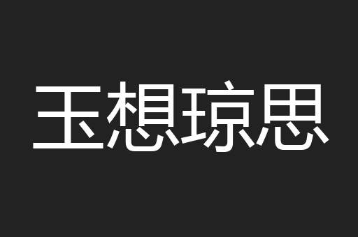 玉想琼思