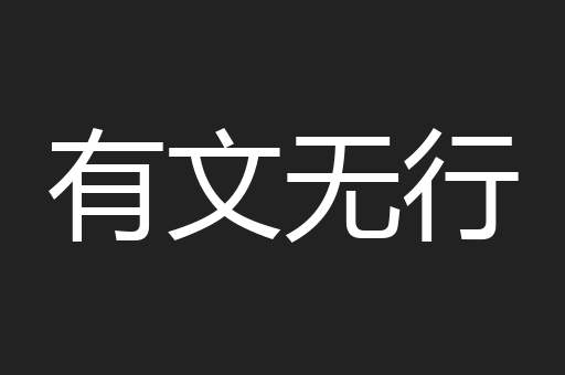 有文无行