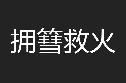 拥篲救火