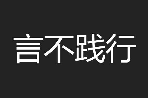 言不践行