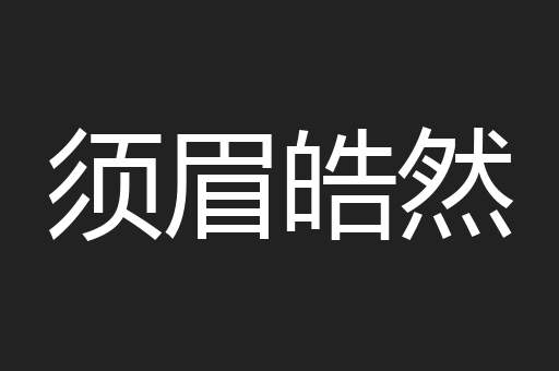 须眉皓然