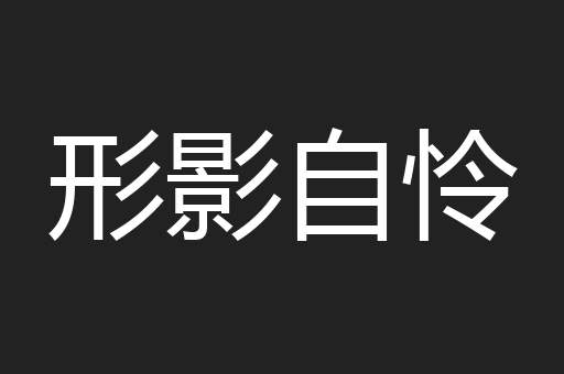 形影自怜