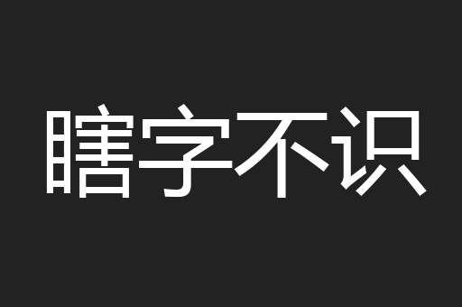瞎字不识