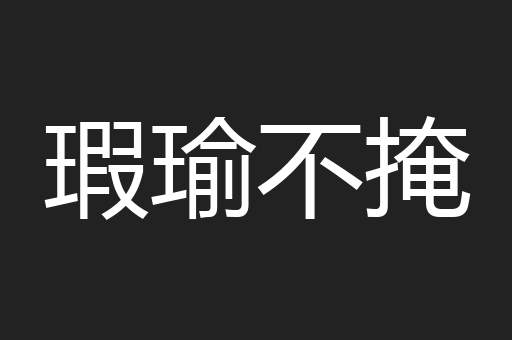瑕瑜不掩