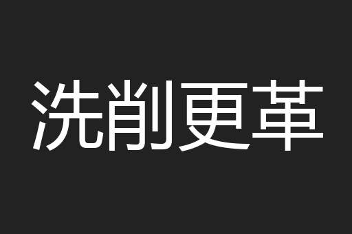 洗削更革