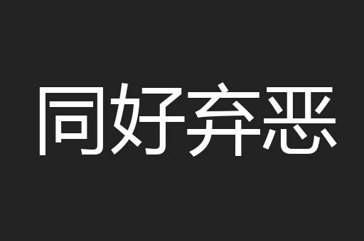 同好弃恶