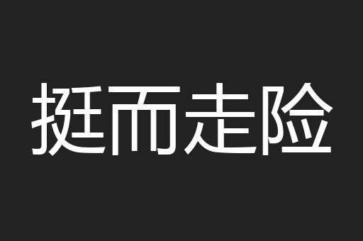 挺而走险