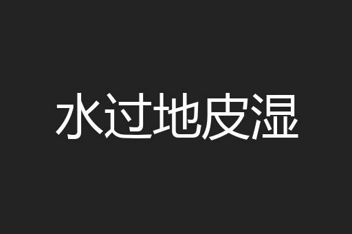 水过地皮湿