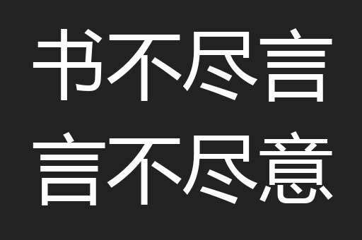 书不尽言言不尽意