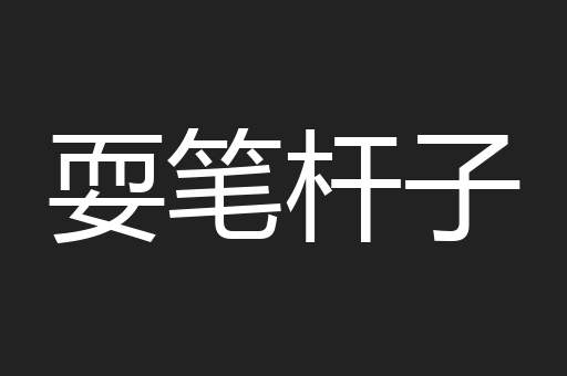 耍笔杆子