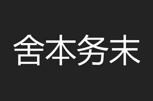 舍本务末