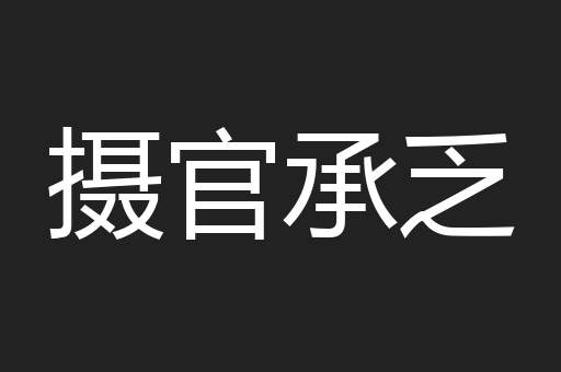 摄官承乏