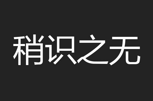 稍识之无