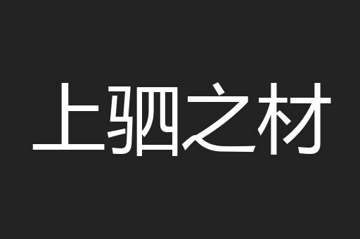 上驷之材