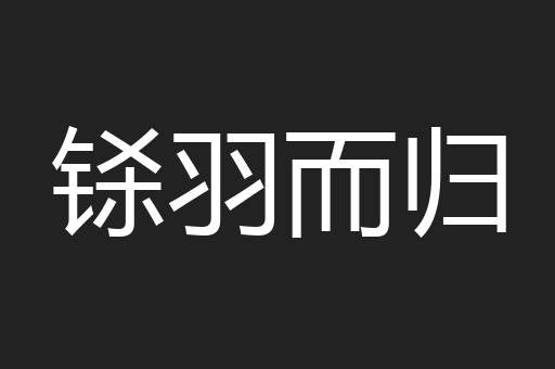 铩羽而归