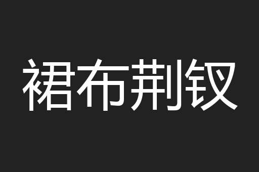 裙布荆钗