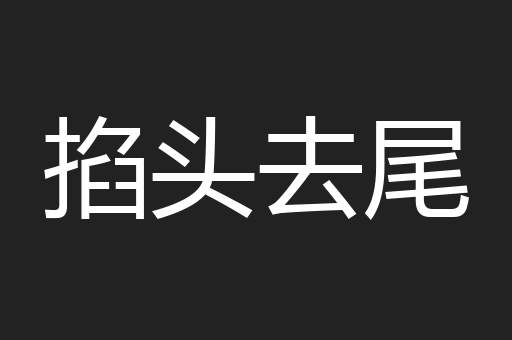 掐头去尾