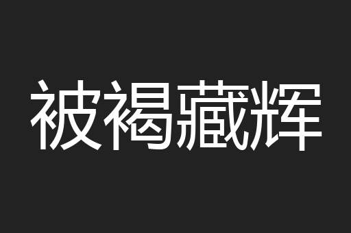 被褐藏辉