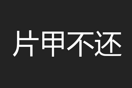 片甲不还