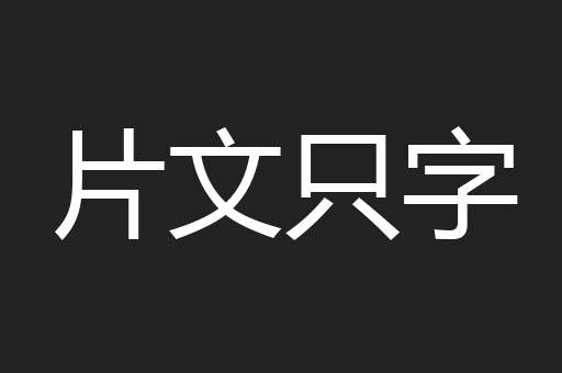 片文只字