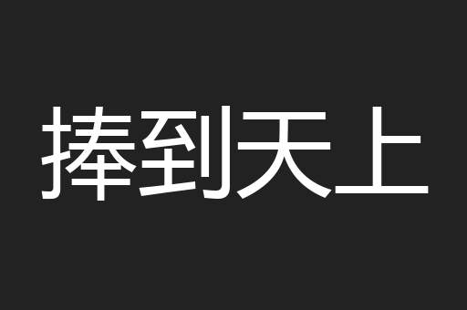 捧到天上