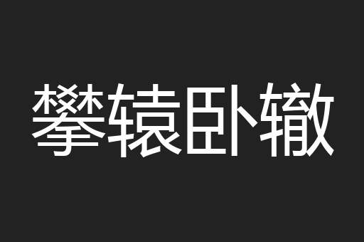 攀辕卧辙