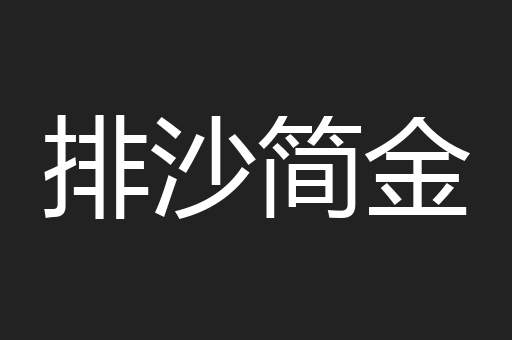 排沙简金
