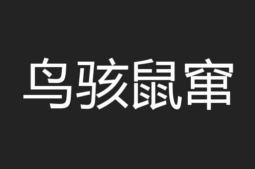 鸟骇鼠窜