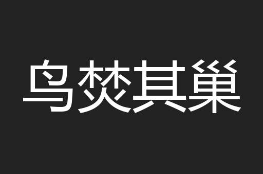 鸟焚其巢