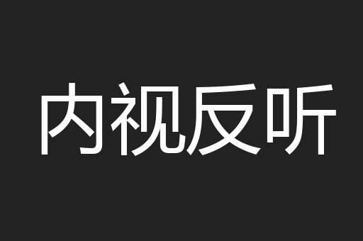 内视反听