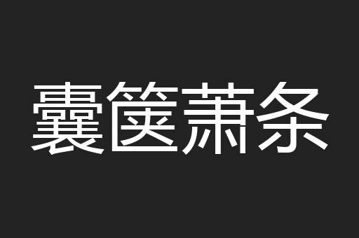 囊箧萧条