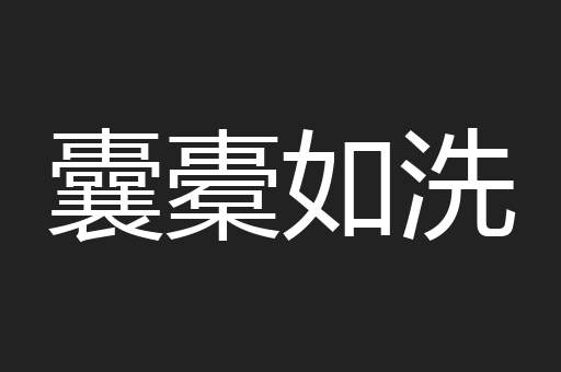 囊橐如洗